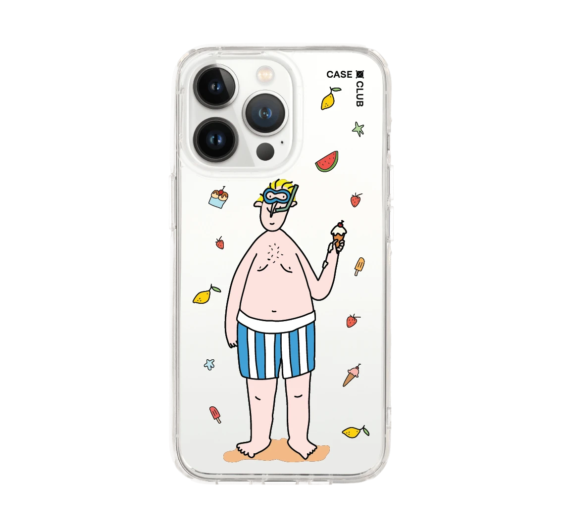 iphone 13 pro clear case beach dad